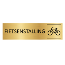 Goudkleurig Bordje Fietsenstalling