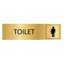 Goudkleurig Deurbordje Toilet genderneutraal