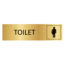 CombiCraft Goudkleurig Aluminium Deurbordje Toilet met genderneutraal symbool 165x45mm met tape