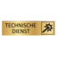 CombiCraft Goudkleurig Aluminium Bordje Technische Dienst 165x45mm met tape