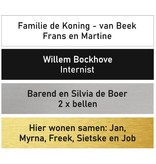 Kunststof naamplaatje 89x18mm voor bel, voordeur of brievenbus