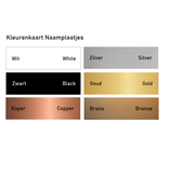 Kunststof naamplaatje Eigen Ontwerp 80x20mm voor bel, voordeur of brievenbus - zonder bevestiging, geen tape of gaten