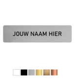 Kunststof naamplaatje 80x20mm voor bel, voordeur of brievenbus -  zonder bevestiging, geen tape of gaten