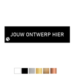 Kunststof naamplaatje Eigen Ontwerp 80x20mm voor bel, voordeur of brievenbus - zonder bevestiging, geen tape of gaten