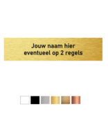 Kunststof naamplaatje 85x20mm voor bel, voordeur of brievenbus