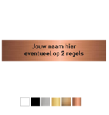 Kunststof naamplaatje 89x18mm voor bel, voordeur of brievenbus