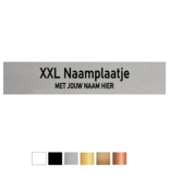 Kunststof XL-Naamplaatje 150x30mm - zonder bevestiging, geen tape of gaten