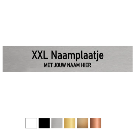 Kunststof XL-Naamplaatje 150x30mm - zonder bevestiging, geen tape of gaten