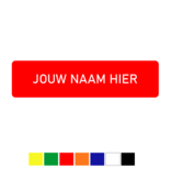 Gekleurd Kunststof naamplaatje 80x20mm - zonder bevestiging, geen tape of gaten