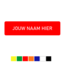 Gekleurd Kunststof naamplaatje 80x20mm - zonder bevestiging, geen tape of gaten
