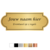 Naamplaatje klassieke vorm 100x38mm
