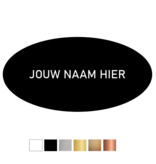 Kunststof Ovaal Naamplaatje 90x45mm zonder bevestiging