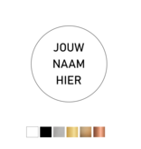 Kunststof Naamplaatje Rond 50mm zonder bevestiging