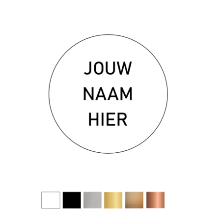 Kunststof Naamplaatje Rond 50mm zonder bevestiging