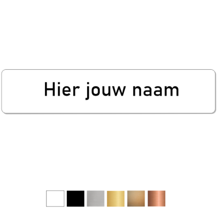 Naamplaatje BBK 93x19mm bel, briefkast of brievenbus