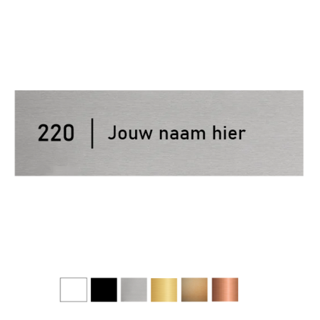 Naamplaatje Vankan 84x25mm bel, briefkast of brievenbus