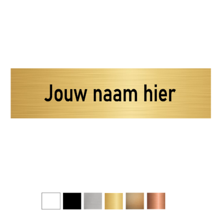 Naamplaatje ATEA (Siemens) 84x21x1,6mm voor bij bel, briefkast of brievenbus