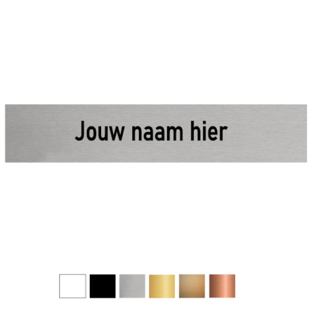 Naamplaatje ATEA (Siemens) 109x21x1,6mm voor bij bel, briefkast of brievenbus