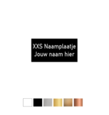 Kunststof klein (XS) naamplaatje 20x10mm voor bel, voordeur of brievenbus - zonder bevestiging, geen tape of gaten