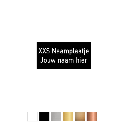 Kunststof klein (XS) naamplaatje 20x10mm voor bel, voordeur of brievenbus - zonder bevestiging, geen tape of gaten