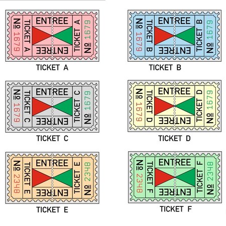 Entreekaartjes met controle strook in boekjes per 500 kaartjes