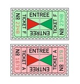 Entreekaartjes met controle strook in boekjes per 500 kaartjes