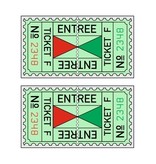 Entreekaartjes met controle strook in boekjes per 500 kaartjes