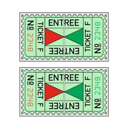 Entreekaartjes met controle strook in boekjes per 500 kaartjes