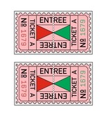 Entreekaartjes met controle strook in boekjes per 500 kaartjes