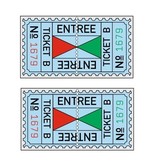 Entreekaartjes met controle strook in boekjes per 500 kaartjes