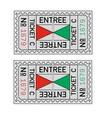 Entreekaartjes met controle strook in boekjes per 500 kaartjes