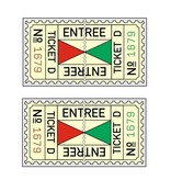 Entreekaartjes met controle strook in boekjes per 500 kaartjes