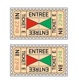 Entreekaartjes met controle strook in boekjes per 500 kaartjes