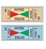 CombiCraft XL-Entreekaartjes met controle strook in boekjes per 500 toegangs- kaartjes gebundeld. XL-Ticket formaat is 75 x 27½mm in een boekje - 500 stuks