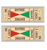 XL-Entreekaartjes met controle strook in boekjes per 500 toegangs- kaartjes gebundeld. XL-Ticket formaat is 75 x 27½mm in een boekje - 500 stuks