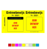 Entreebewijzen met controlestrookje Eigen ontwerp 105 x 55.8mm