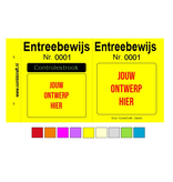 Entreebewijzen met controlestrookje Eigen ontwerp 105 x 55.8mm