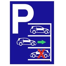 Parkeerplaats VOORUIT inparkeren