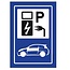 Parkeerplaats  voor uitsluitend elektrische auto's en oplaadpunt - oplaadpaal voor  elektrische auto's, bord is 21x30cm