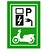 Oplaadpunt elektrische scooters in het groen