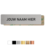 Kunststof naamplaatje 80x20mm zelfklevend