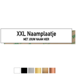 Kunststof XL-Naamplaatje 150x30x1,6mm met dubbelzijdig tape