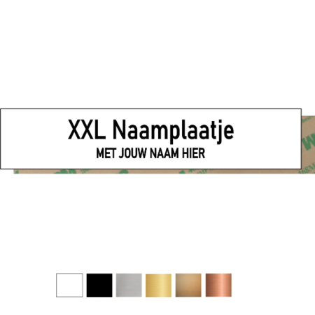 CombiCraft Kunststof XL-Naamplaatje 150x30x1,6mm met dubbelzijdig tape