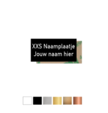 Kunststof klein (XS) naamplaatje 20x10mm voor bel, voordeur of brievenbus - zelfklevend met tape aan de achterzijde