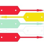 Werkplaatslabels of autolabels met eigen bedrukking 190x37mm - vanaf 10.000 stuks - per 1.000 stuks
