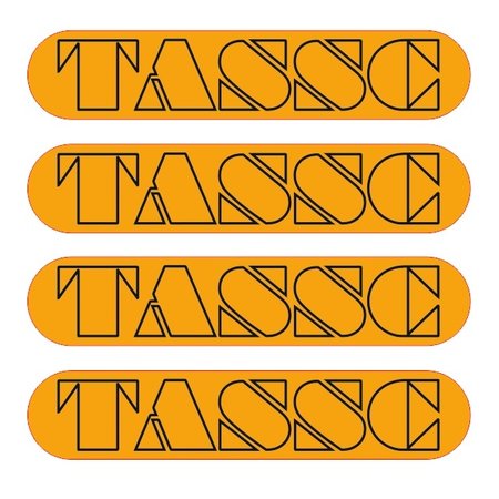 Tassc Oranje logoplaatjes met tape