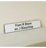 Naamplaatje 93x19mm VvE Bankrashof 51 - 83