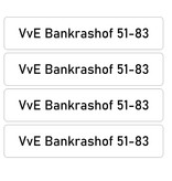 Naamplaatje 93x19mm VvE Bankrashof 51 - 83