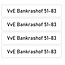 CombiCraft Naamplaatje 93x19mm VvE Bankrashof 51 - 83