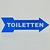 Pijlbordje met Toiletten in een wenskleur